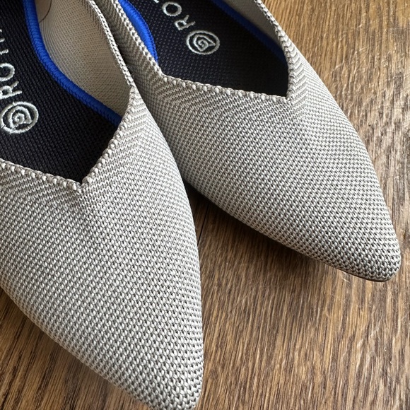 EUC Rothy's Women's Gray Point Flats 6.5 - also have 8.5 diamond twill in closet - Picture 3 of 6